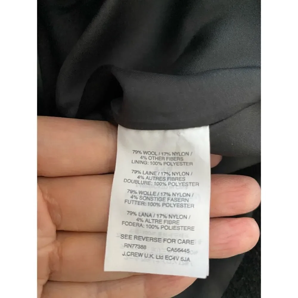 J.Crew Majesty peacoat size US4 dark gray - Picture 8 of 9